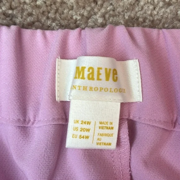 NWT Anthropologie Maeve Lilac Pants - Picture 7 of 12